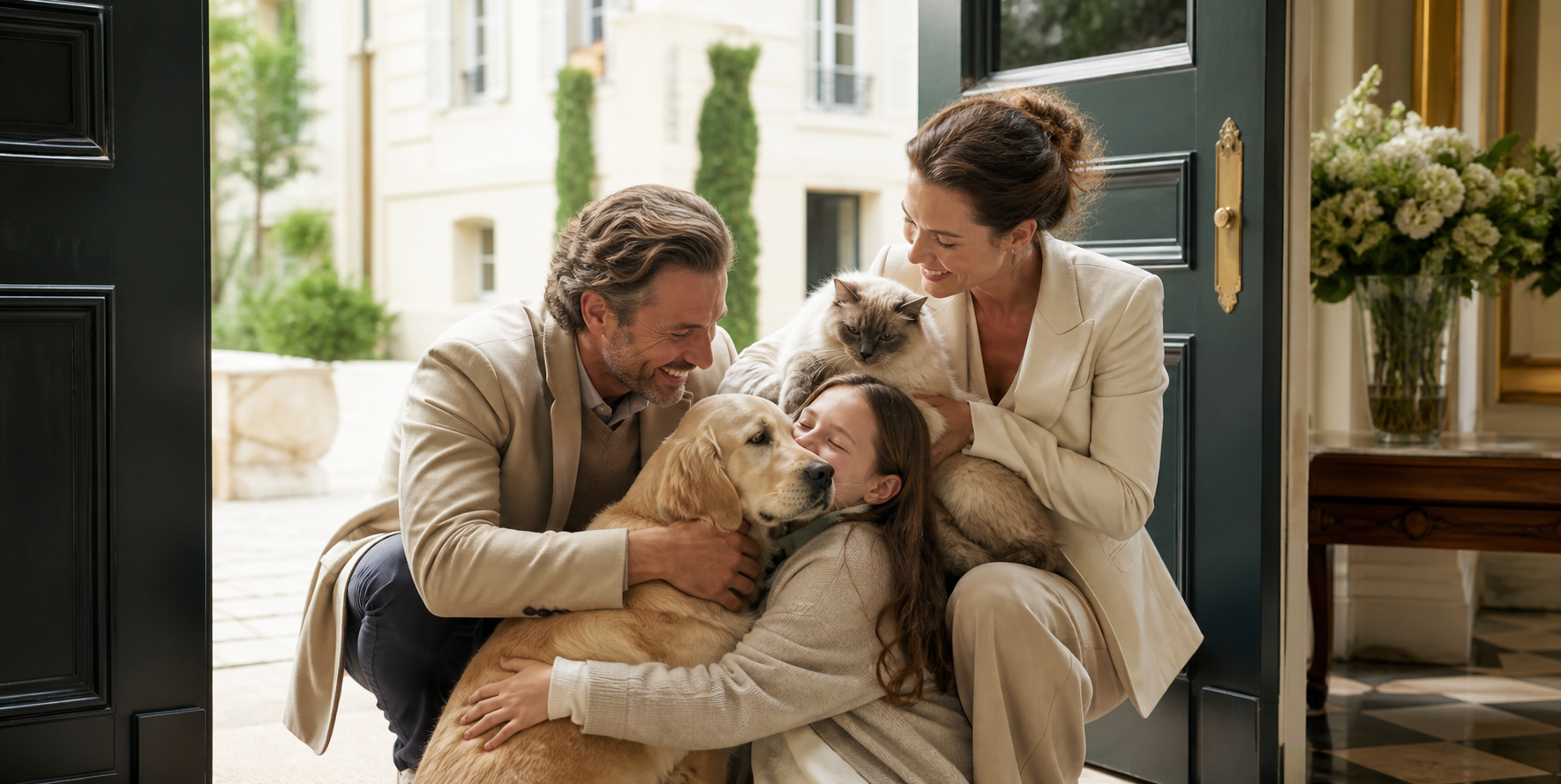 Supporting premium pet transport editorial visual